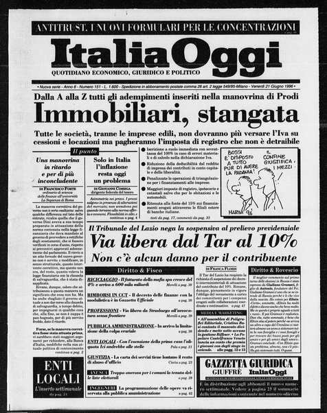 Italia oggi : quotidiano di economia finanza e politica